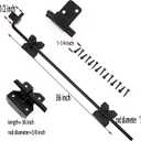 Heavy Duty 36 inch Cane Bolt Drop Rod Gate Drop Pin Steel Material -2 Pack mainly for Double Open Door