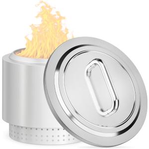 Fire Pit Lid for Solo Stove Bonfire 2.0, 19.5" 304 Stainless Steel Fire Pits Round Lid with Heat Resistant Handle, Camping for Solo Stove Bonfire Accessories & Other 19.5" Firepit