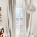100% Blackout Shield Linen Blackout Curtains for Bedroom 96 Inches Long, Back Tab/Rod Pocket Living Room Drapes, Thermal Insulated Blackout Curtains 2 Panels Set, 50" W x 96" L, Beige