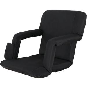 Smartxchoices Stadium Seat Reclining Chair for Bleachers w/Backs, Padded Cushion, Armrest Support, Bonus Shoulder Straps - 6 Reclining Positions, Folding & Portable, Water Resistant (Black Reclining) Smartxchoices Stadium Seat Reclining Chair for Bleachers w/Backs, Padded Cushion, Armrest Support, Bonus Shoulder Straps - 6 Reclining Positions, Folding & Portable, Water Resistant (Black Reclining)