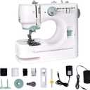 Mini Sewing Machine for Beginners, 12 Built-In Stitches, 2 Speed, Basic Sewing Kit IncludedMultifunctional Portable Sewing with Foot Pedal, Light, Perfect for Home Use
