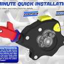 Snow-Chains Auto Fixing 1 Min Quick Fit Easy Installation Tire-Chains, Portable Reusable Universal Emergency Tire Traction Chain for Passenger Car, Pickup Trucks and SUV - Set of 2