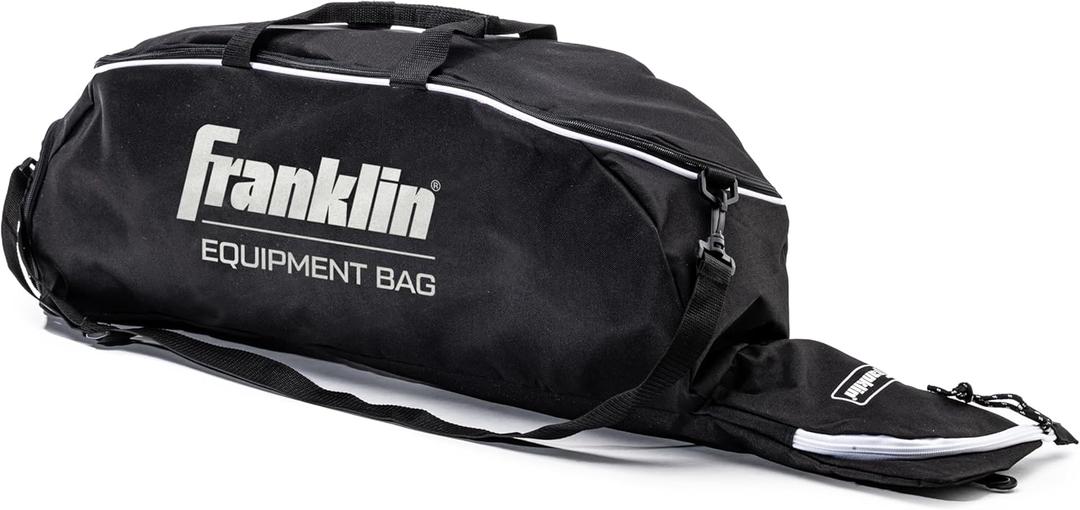 Franklin Sports Youth Baseball + Softball Bat Bag - Boys + Girls Tee Ball, Softball + Baseball Bag for Kids (Black, One Size)