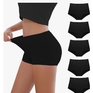 Migbean Boy Shorts Underwear for Women - Boxers for Women,womens Cotton Underwear,Boyshorts for Women,Cotton Boyshorts Migbean Underpants Women's S, Black