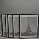 upsimples 18x24 Picture Frame Set of 5, Display Pictures 16x20 with Mat or 18 x 24 Without, Wall Gallery Poster Frames, Black