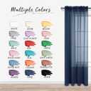 Pitalk Navy Blue Curtains 84 Inch Length for Living Room 2 Panels Set Rod Pocket Window Coastal Beach Dark Blue Sheer Curtains for Bedroom 52x84 Inches Long