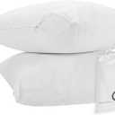 Bioweaves 100% Organic Cotton Breathable Pillow Protectors GOTS Certified with Zipped Closure – Standard, 20 x 26 inches, 2-Pack