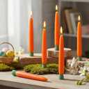 6 Pcs Easter Carrot Taper Candles Carrots Shaped Candlestick Easter Farmhouse Candle Decorations Simulated Vegetables for Dinner Table Centerpiece Decor Spring Party Decoration