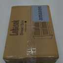 Double Layer Bamboo Bread Box for Kitchen Counter-Large Capacity Bread Storage Container Farmhouse Bread Box with Window Bread Holder (Black)