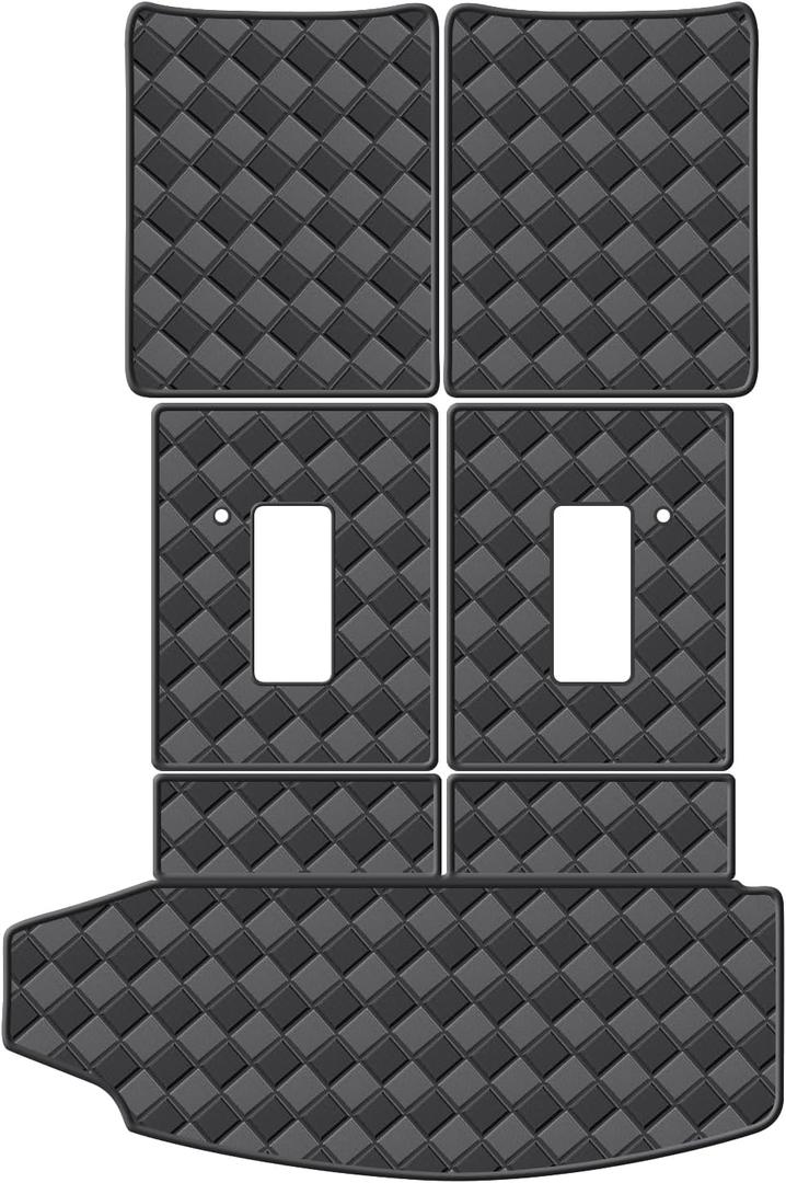 Cargo Mat for 2016-2024 2025 Dodge Durango 6 Seats Trunk Mat & 2ND+3RD Row Rear Backrest Mat, All Weather Rear Cargo Liner Back Seat Cover Protector