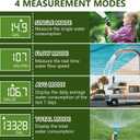 Water Flow Meter with Brass Inlet Metal Thread 3/4 Inch, TRJZWA Measure Gallon/Liter Consumption and Flow Rate for Outdoor Garden Hose Watering RV Water Tank Filling Lawn Sprinkler and Nozzle Sprayer