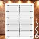 Mugshot Backdrop Photo Booth Banner 4.5 x 5.6 FT, Mug Shot Backdrops with Grommets & Ribbon, Police Lineup Height Chart Photography Background for Bachelorette Party & Costume Events