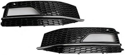 Topteng 1Pair Car Bumper Fog Light Lamp Cover Grille Grill Fit for Audi A4 S-line S4 2013 2014 2015 8K0807682M, 8K0807681L