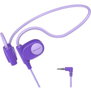 Kid Headphones for School, Air Conduction Open Ear Headphones, 3.5mm Jack Wired Cord, Ultra-Comfort, Ergonomic and Lightweight Design Perfect for School and Outdoor Activities-Purple
