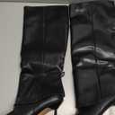 Goolita Fold Over Boots For Women, Pointed Toe Stiletto Heel Knee High Boots Fashion Comfortable Slip On Tall Boots size 42