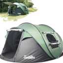 Tents for Camping, 2/3/4 Person Easy Pop Up Tents for Camping, Waterproof Windproof Automatic Setup Camping Tent with Extra Storage, 2 Doors Instant Family Tents for Hiking & Traveling