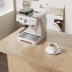 Clear Frosted Floor Mat, 36"x 36" PVC Area Rug Entryway Rug Desk Cover Protector Refrigerator Mat, 2mm Thickness Durable Anti-Scratch Plastic Desk Pad Mat