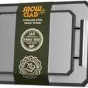 SNOWCLAD Stainless Steel Cutting Board,Double Sided Steel Cutting Board Set for kitchen,Stainless Steel/Wheat straw pp Large for meat,Dishwasher Safe [16 * 11+12 * 8.3 Inch]