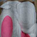 Easter Bunny Mascot Costume Rabbit Cartoon Fancy Party Dress Performance Suit Adult