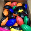Woanger 40 Pcs Mini Foam Football Bulk 5 Inch Soft Small Footballs for Kids, Two Tone Spiral Colorful Balls for Sport Birthday Party Favors, Classroom Prizes, Indoor Outdoor Games(Multicolor)