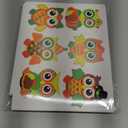 chiazllta 30 Packs Fall Craft Thanksgiving Owl DIY Art Craft with Fall Autumn Leaves Pumpkins Stickers Make Your Own Owl Set for Home Game Activities