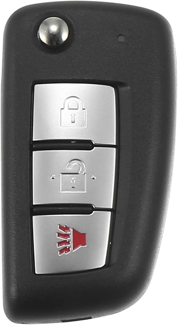 X AUTOHAUX 434MHz CWTWB1G767 Replacement Smart Proximity Flip Keyless Entry Remote Key Fob for Nissan Rogue 2014-2020 3 Buttons Uncut Flip Ignition Key Fob