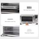 Nuwave Bravo Air Fryer Toaster Smart Oven, 12-in-1 Countertop Convection, 30-QT XL Capacity, 50-500F Temperature Controls, Top and Bottom Heater Adjustments 0%-100%, Brushed Stainless Steel Look