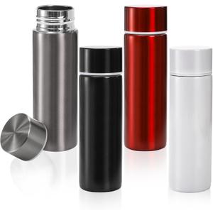 4 Pack Mini Stainless Steel Water Bottle, 5 Oz Insulated Small Water Bottle, Portable Leak-proof Purse Pocket Water Bottle Slim Water Flask, Keeps Drink Cold and Hot