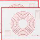 BlueBark 2 PCS - 24"L x 16"W Non-stick Silicone Baking Mat for Pastry & Dough, Sourdough Bread Making Tools, Kitchen Counter, Cooking Enthusiasts