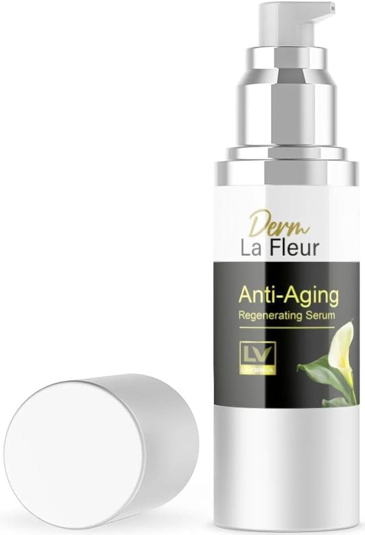1 Pack - Derm La Fleur Anti- Aging Serum - Derm La Fleur Plus, Derm La Fleur Luxe 1 Bottle Serum For 1 Month, Derma Fleur Moisturizing Skin Conditioner.