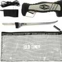 Old Timer Electric Fillet Knife with Rechargeable Battery, 8" Blade, High Carbon Stainless Steel, For Fishing, Filleting, and Outdoors