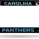 Rico Industries NFL Football Primary Black Chrome Frame with Plastic Inserts 12" x 6" Car/Truck Auto Accessory