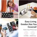 Goodon for Samsung Galaxy S25 Edge Case Wallet - Flip Folio Leather Cover with Trendy Floral Design, 3 Card Slots & Kickstand Function, Protective Phone Case for Women and Girls - Cute Little Ghosts