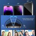 10 x ruwa Privacy Screen Protector for iPhone 14Pro [6.1 Inch][2-Pack] Tempered Glass with Easy Installation Frame, Anti-Scratch,Anti-peep, 9H Hardness