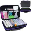 LEIYULY 60 Slots Storage Container for Diamond Art Kits with Diamond Art pens Tools and Portable Bead Storage Boxes, Diamond Art Storage Case and Diamond Art Storage Case