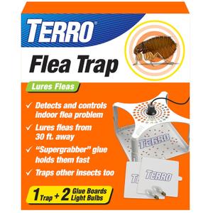 Terro T230 Indoor Electric Flea Trap and Killer - Refillable Flea Traps for Inside Your Home (Pack of 1)