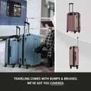 Kenneth Cole REACTION Out of Bounds Lightweight Hardshell 4-Wheel Spinner Luggage, Rose Gold, 2-Piece Set (20" & 28")