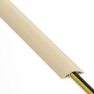 ZhiYo 6ft Cord Hider Floor, Soft PVC Cord Covers for Wires on Floor, Wire Cover to Hide Extension Cords, Cable Cover Protect Cords & Prevent Trips, Cable Cavity: W0.6in x H0.32in, Ivory