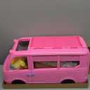 Barbie Dream Camper New for 2025 Playset with Roof Tent, Swing Chair, Fishing Pond, BBQ Grill with Color-Change Feature & 60+ Accessories Including Dough