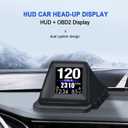 KAOLALI Head Up Display for Car Digital Speedometer Display GPS+OBD2 Dual System Smart Gauge MPH Clock RPM Over Speed Alarm Odometer for All Vehicle