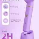 Bikini Trimmer for Women, Tiovara Painless Electric Razors Shaver IPX7 Waterproof Cordless Body Hair Trimmer Pubic Hair Removal with USB Charge Dock for Underarm Leg Arm Body Face Silk Skin (Medium)