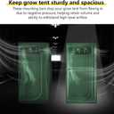 Heavy-Duty Grow Tent Mounting Bars, Durable Side Support Pole with Non-Slip Hook and Loop Straps for Indoor Grow Tents to Prevent Wall Suction (2 * 4)