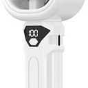 Portable Handheld Turbo Fan, Personal Mini Fans with Digital Display, 3 Wind Speeds, 3000mAh Battery USB Rechargeable Hand Held Fans for Makeup, Home, Office, Travel, Outdoor Gift for Women Men(White), Set of 2