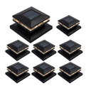 MAGGIFT 15 Lumen Post Lights for Outdoor, Fence Deck or Patio, Solar Powered Caps, Warm White High Brightness SMD LED Lighting, Lamp Fits 4x4, 5x5 or 6x6 Wooden Posts, 8 Pack