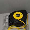 40 Ft Retractable Extension Cord Reel,12 AWG/3C SJTOW Heavy Duty Power Cord, 15 Amp Circuit Breaker, 3-Lighted Triple Outlets, Wall/Ceiling Mounted, UL Listed