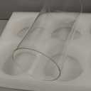 6 PCS Hurricane Candle Holder, D:4" H:8" Open Ended Glass Candle Cylinder Sleeve, Clear Glass Cylinder Candle Holder, Open Flame Candle Chimney Tube Cover, Bottomless Cylindrical Glass