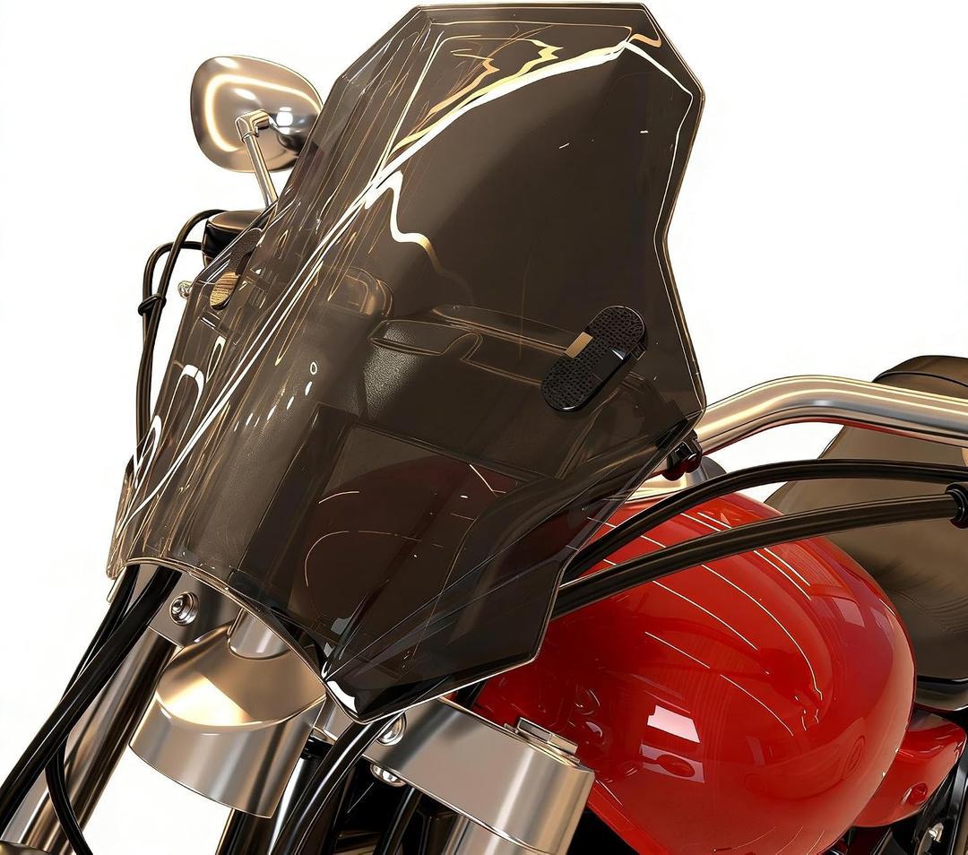 Universal Motorcycle Windshield Windscreen Extension Deflector for 7/8" 1" 1 1/8" Handlebars, for E-Bike, for Honda Rebel 300/500 for Yamaha MT07 for Kawasaki for Suzuki for Harley Cruiser Touring