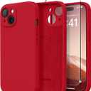 Magnetic for iPhone 15 Plus Case, Compatible with MagSafe, [Full Camera Protection][Screen Protector] Silicone Shockproof Protective Phone Case for iPhone 15 Plus 6.7", Red