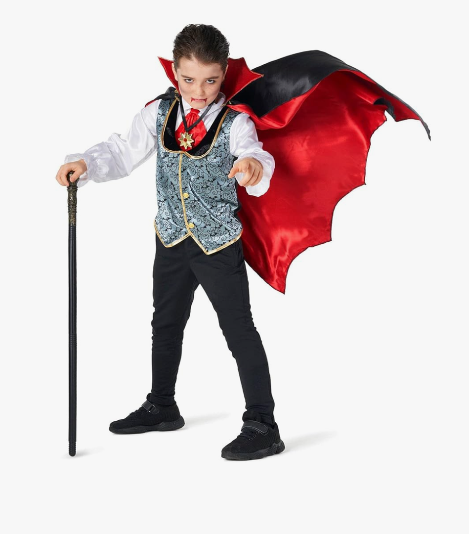 Morph Kids Vampire Costume for Boys, Halloween Vampire Outfit, Spooky Dress-Up for Little Boys, Fun Costume 10-12Y