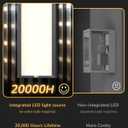 EDISHINE 47.2" LED Outdoor Wall Lights, 3CCT & 10%-100% Dimmable, IP65 Waterproof, Modern Exterior Lighting Fixtures, Linear Long Exterior Wall Light for House, Yard, 2 Pack, Black
